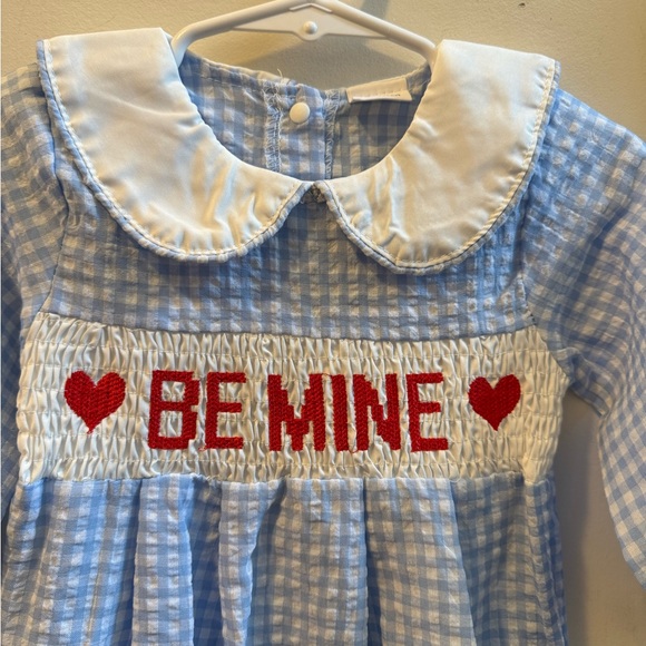 New Smocked Valentine’s Romper - Picture 4 of 11